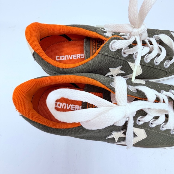 Converse Olive and Orange Low-Tops - Picture 2 of 11